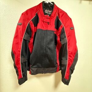 Tourmaster Motorcycle Draft Air 3 Textile Black Red Jacket Men Size 2XL